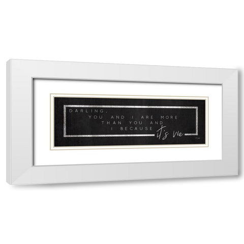 You and I White Modern Wood Framed Art Print with Double Matting by Jaxn Blvd.