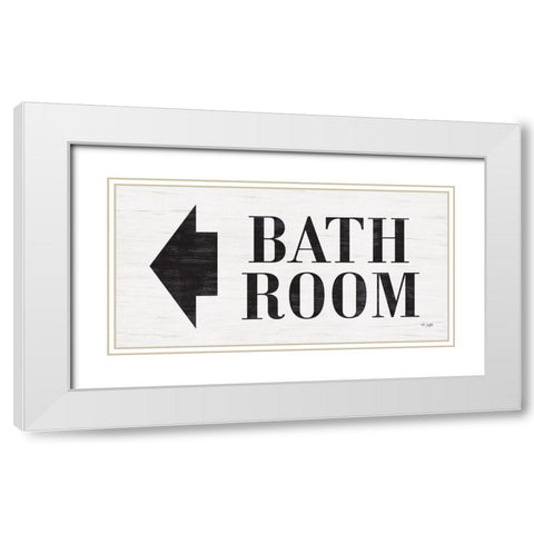 Bath Room White Modern Wood Framed Art Print with Double Matting by Jaxn Blvd.