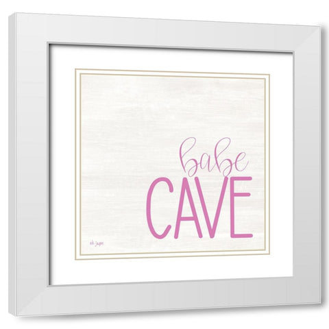 Babe Cave White Modern Wood Framed Art Print with Double Matting by Jaxn Blvd.