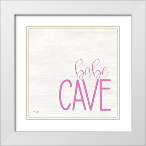 Babe Cave White Modern Wood Framed Art Print with Double Matting by Jaxn Blvd.