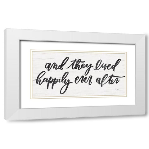 Happily Ever After White Modern Wood Framed Art Print with Double Matting by Jaxn Blvd.