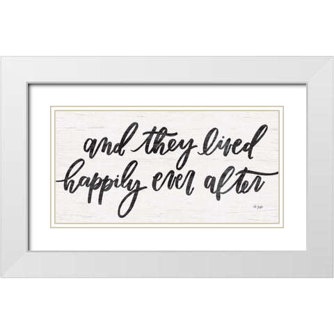 Happily Ever After White Modern Wood Framed Art Print with Double Matting by Jaxn Blvd.