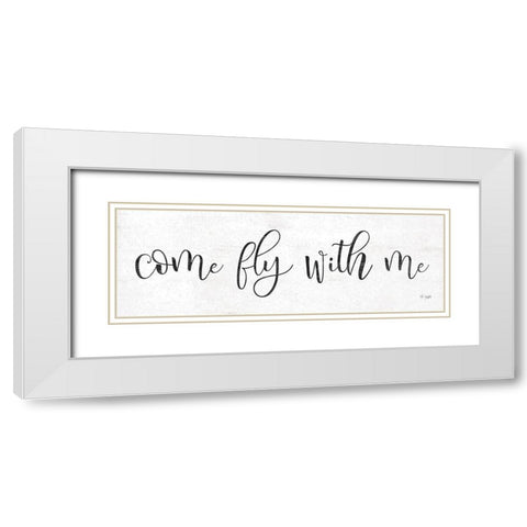 Come Fly with Me White Modern Wood Framed Art Print with Double Matting by Jaxn Blvd.