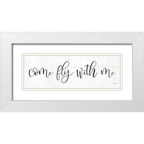Come Fly with Me White Modern Wood Framed Art Print with Double Matting by Jaxn Blvd.