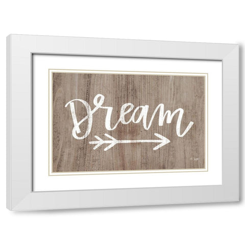 Dream White Modern Wood Framed Art Print with Double Matting by Jaxn Blvd.