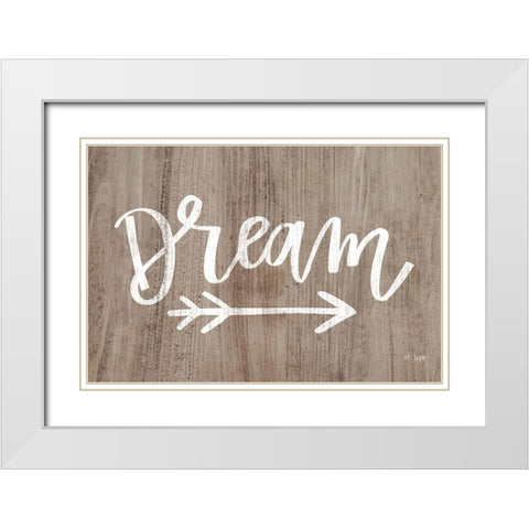 Dream White Modern Wood Framed Art Print with Double Matting by Jaxn Blvd.