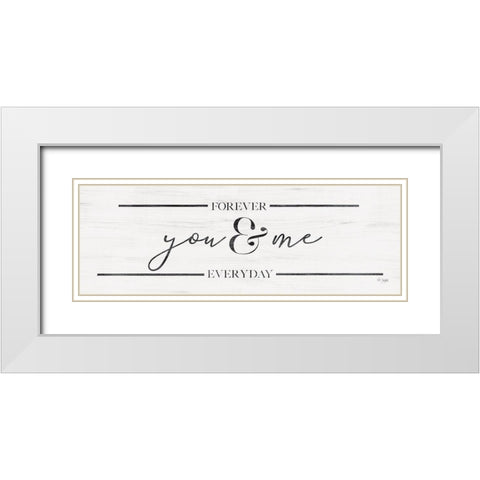 You and Me White Modern Wood Framed Art Print with Double Matting by Jaxn Blvd.