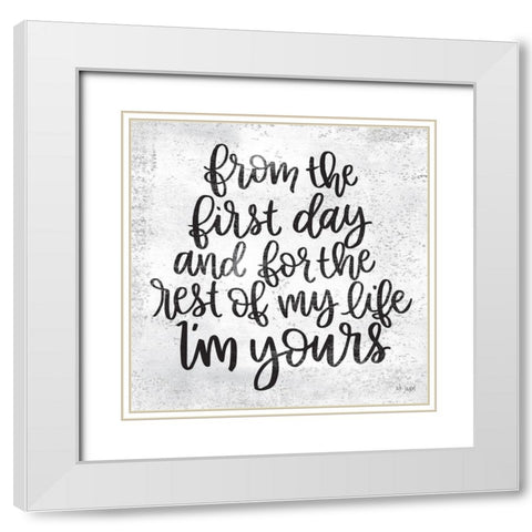 Im Yours White Modern Wood Framed Art Print with Double Matting by Jaxn Blvd.