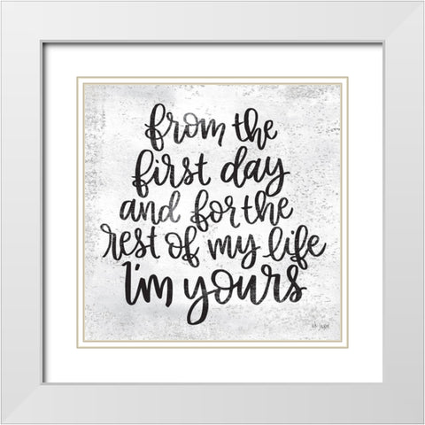 Im Yours White Modern Wood Framed Art Print with Double Matting by Jaxn Blvd.