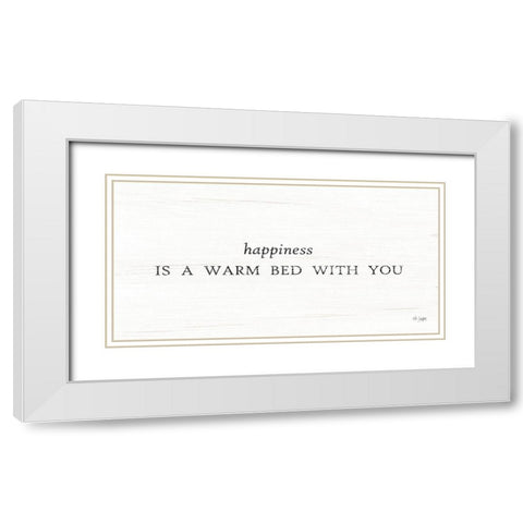 Warm Bed with You White Modern Wood Framed Art Print with Double Matting by Jaxn Blvd.