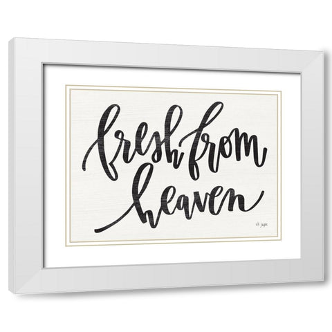 Fresh from Heaven White Modern Wood Framed Art Print with Double Matting by Jaxn Blvd.