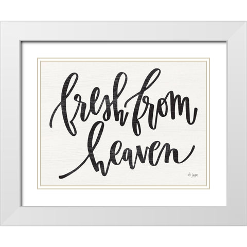 Fresh from Heaven White Modern Wood Framed Art Print with Double Matting by Jaxn Blvd.