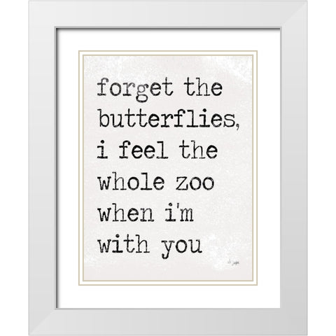 The Whole Zoo White Modern Wood Framed Art Print with Double Matting by Jaxn Blvd.