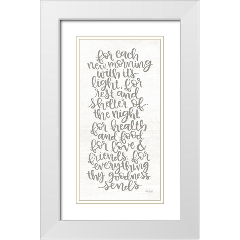 For Each New Morning White Modern Wood Framed Art Print with Double Matting by Jaxn Blvd.
