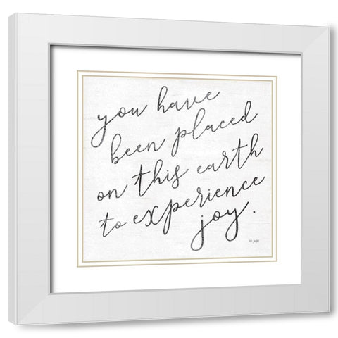 Placed on this Earth White Modern Wood Framed Art Print with Double Matting by Jaxn Blvd.