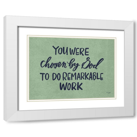 Chosen by God White Modern Wood Framed Art Print with Double Matting by Jaxn Blvd.