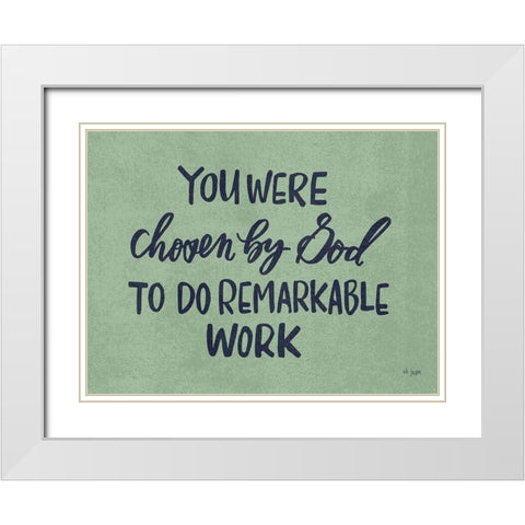 Chosen by God White Modern Wood Framed Art Print with Double Matting by Jaxn Blvd.