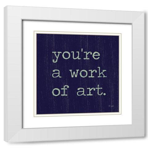 Work of Art White Modern Wood Framed Art Print with Double Matting by Jaxn Blvd.