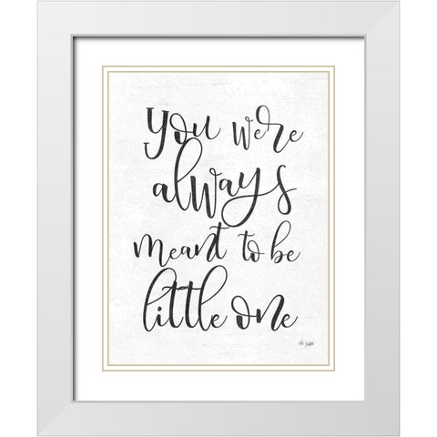 Meant to Be White Modern Wood Framed Art Print with Double Matting by Jaxn Blvd.