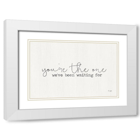 Youre the One White Modern Wood Framed Art Print with Double Matting by Jaxn Blvd.