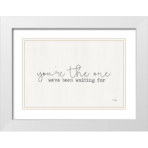 Youre the One White Modern Wood Framed Art Print with Double Matting by Jaxn Blvd.