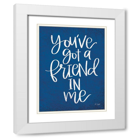 Youve Got A Friend White Modern Wood Framed Art Print with Double Matting by Jaxn Blvd.