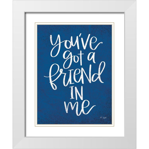 Youve Got A Friend White Modern Wood Framed Art Print with Double Matting by Jaxn Blvd.