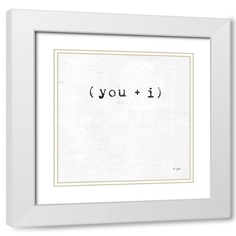 You and I White Modern Wood Framed Art Print with Double Matting by Jaxn Blvd.