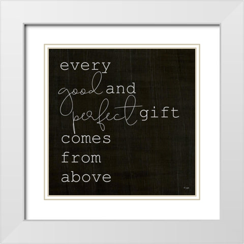 Every Good and Perfect Gift White Modern Wood Framed Art Print with Double Matting by Jaxn Blvd.