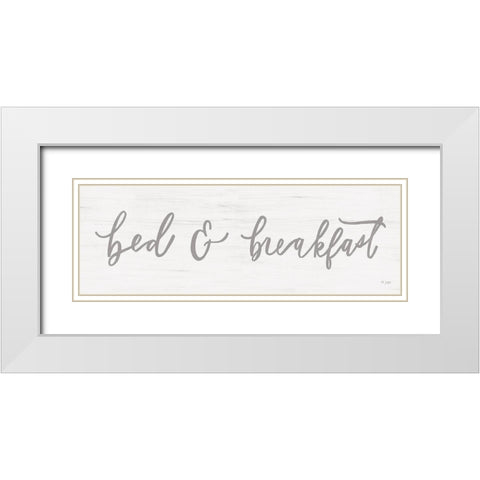 Bed and Breakfast   White Modern Wood Framed Art Print with Double Matting by Jaxn Blvd.