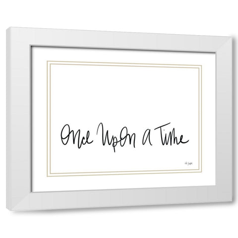 Once Upon a Time    White Modern Wood Framed Art Print with Double Matting by Jaxn Blvd.