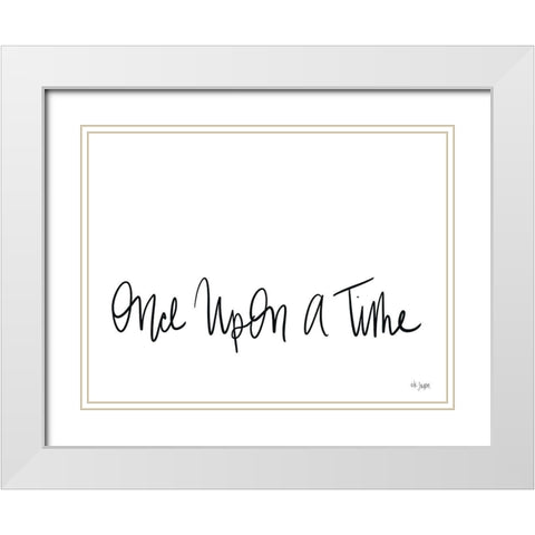 Once Upon a Time    White Modern Wood Framed Art Print with Double Matting by Jaxn Blvd.