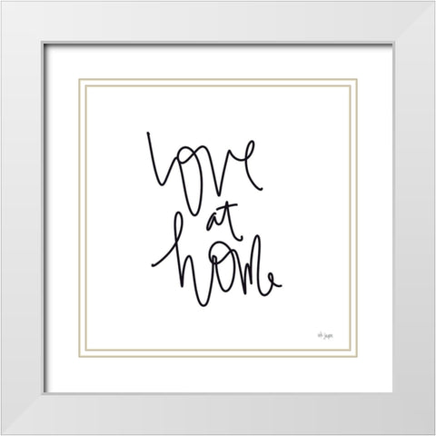 Love at Home White Modern Wood Framed Art Print with Double Matting by Jaxn Blvd.