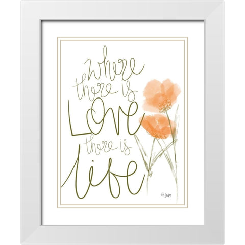 Where There is Love White Modern Wood Framed Art Print with Double Matting by Jaxn Blvd.