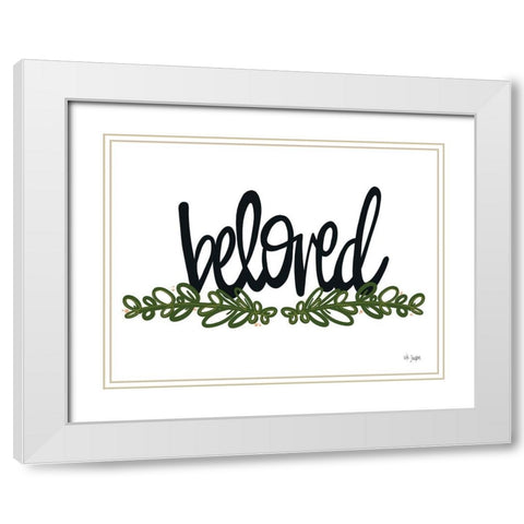 Beloved White Modern Wood Framed Art Print with Double Matting by Jaxn Blvd.