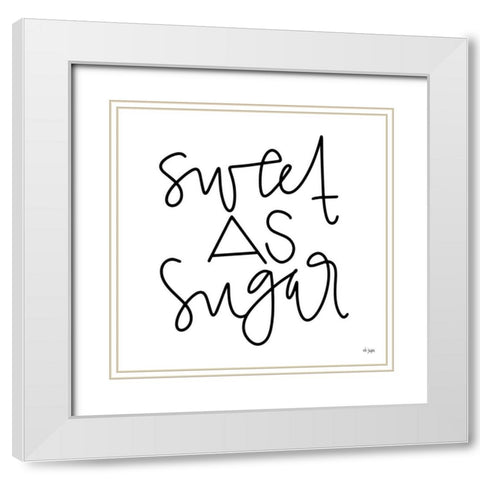 Sweet as Sugar White Modern Wood Framed Art Print with Double Matting by Jaxn Blvd.