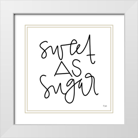 Sweet as Sugar White Modern Wood Framed Art Print with Double Matting by Jaxn Blvd.