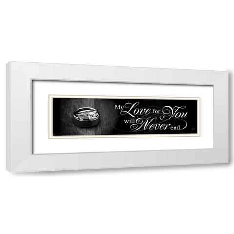My Love for You White Modern Wood Framed Art Print with Double Matting by Spivey, Justin