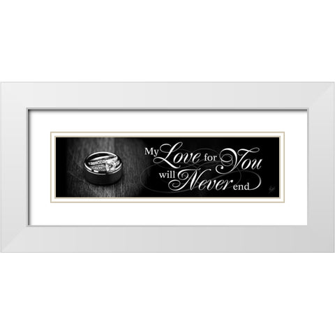 My Love for You White Modern Wood Framed Art Print with Double Matting by Spivey, Justin