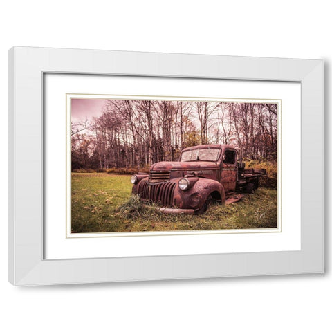 Silently Resting White Modern Wood Framed Art Print with Double Matting by Spivey, Justin