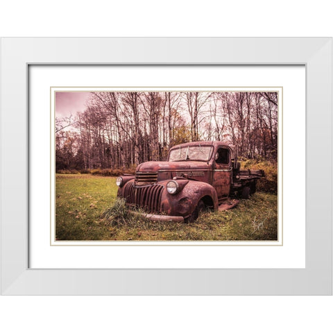 Silently Resting White Modern Wood Framed Art Print with Double Matting by Spivey, Justin