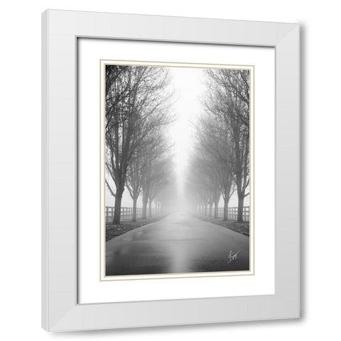 Curious Road White Modern Wood Framed Art Print with Double Matting by Spivey, Justin