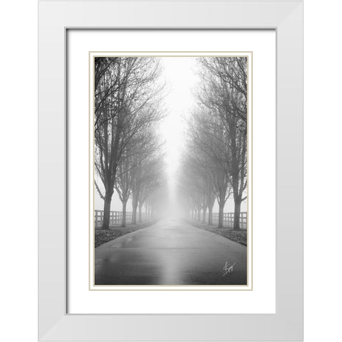 Curious Road White Modern Wood Framed Art Print with Double Matting by Spivey, Justin
