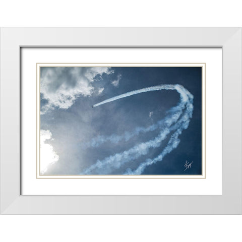 Clouded Space White Modern Wood Framed Art Print with Double Matting by Spivey, Justin