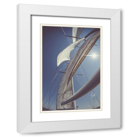 Clear Sailing White Modern Wood Framed Art Print with Double Matting by Spivey, Justin