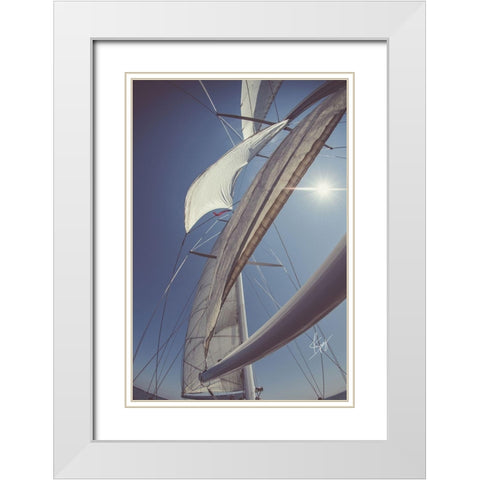 Clear Sailing White Modern Wood Framed Art Print with Double Matting by Spivey, Justin