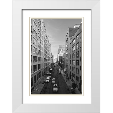 Dueling Cabs White Modern Wood Framed Art Print with Double Matting by Spivey, Justin