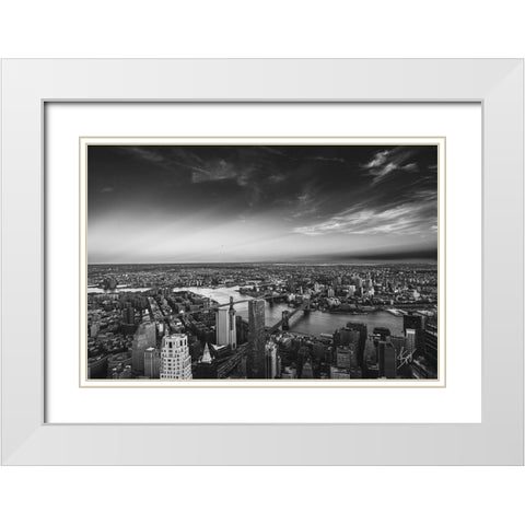 Peace Above White Modern Wood Framed Art Print with Double Matting by Spivey, Justin