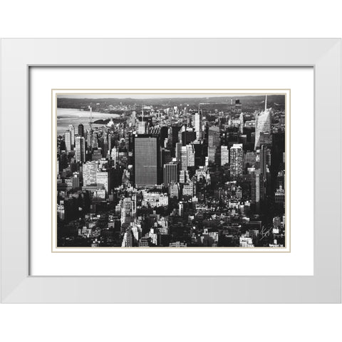 Many Stories White Modern Wood Framed Art Print with Double Matting by Spivey, Justin