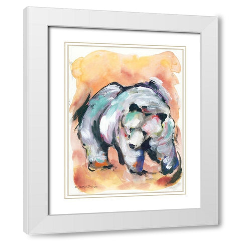 Mountain Grisly White Modern Wood Framed Art Print with Double Matting by Mingo, Jessica